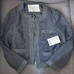 Kimchi blue gray crop blazer from urban outfitters